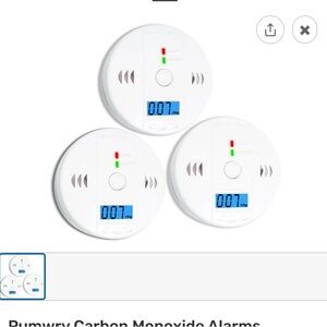Battery Operated Carbon Monoxide Detectors set of 3